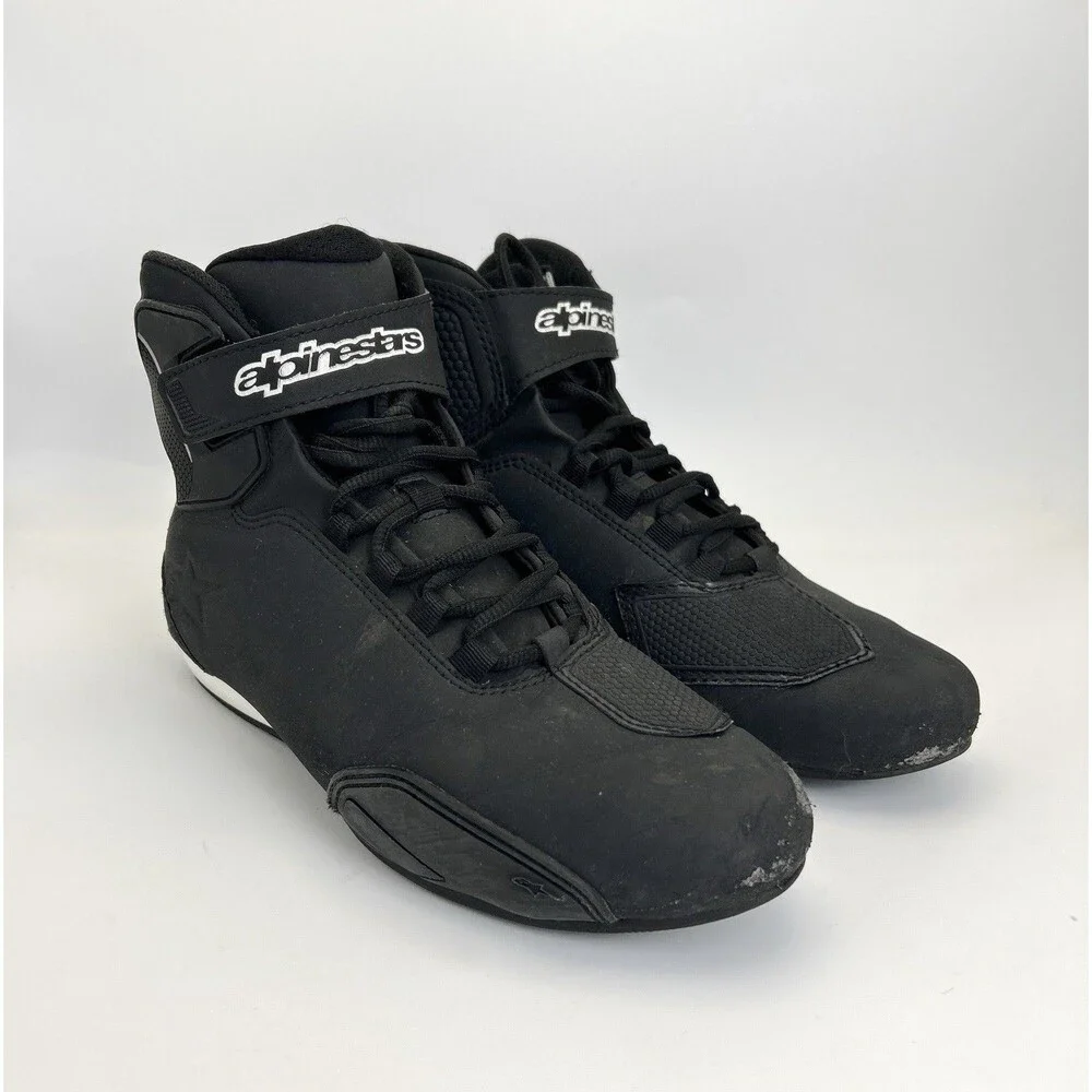 Alpinestars Sektor Vented Motorcycle Shoes Mens Sz US 8 EU 40.5 Black Worn/READ